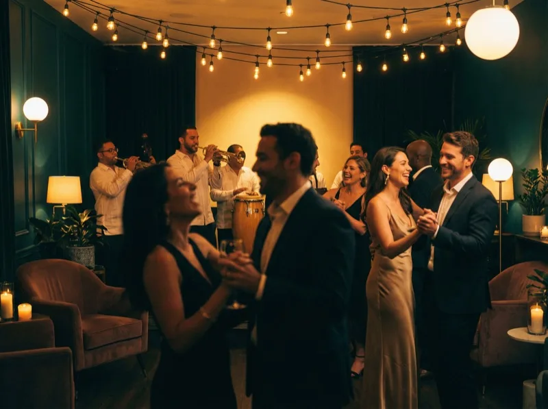 Latin music genre artwork with vibrant colorful textures